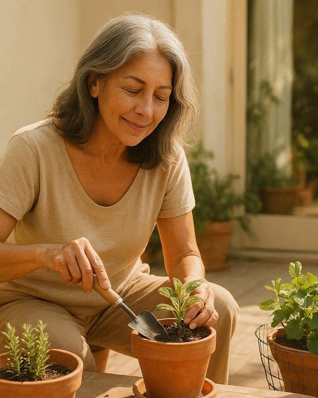 En el jardín